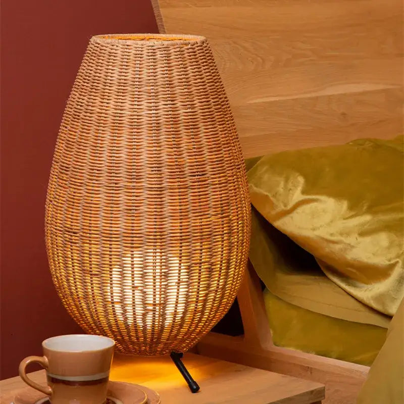 Rattan Teardrop Floor Lamp