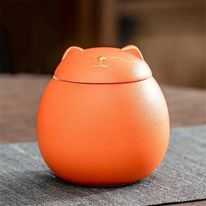 Colorful Ceramic Cat Jar
