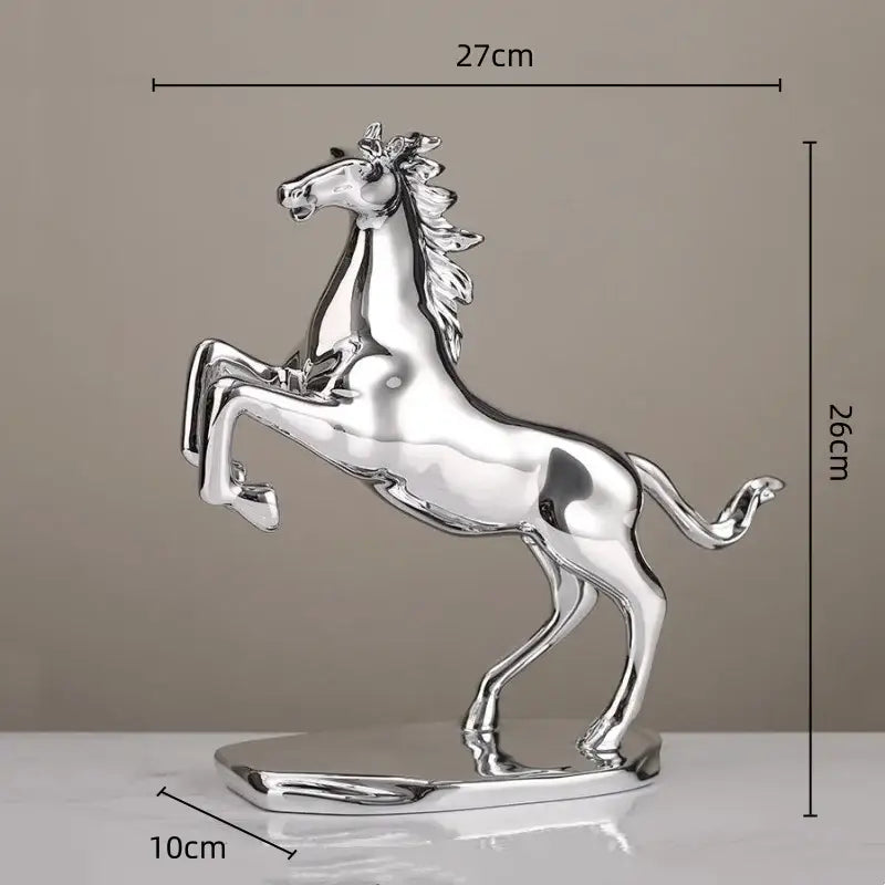 Gold Horse Resin Sculpture