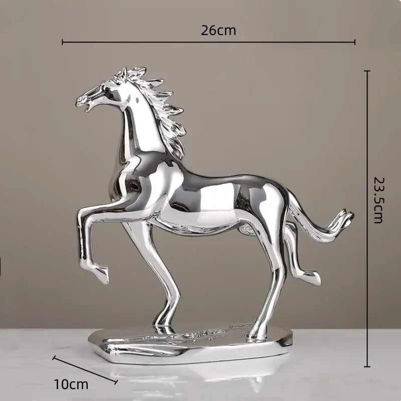 Gold Horse Resin Sculpture