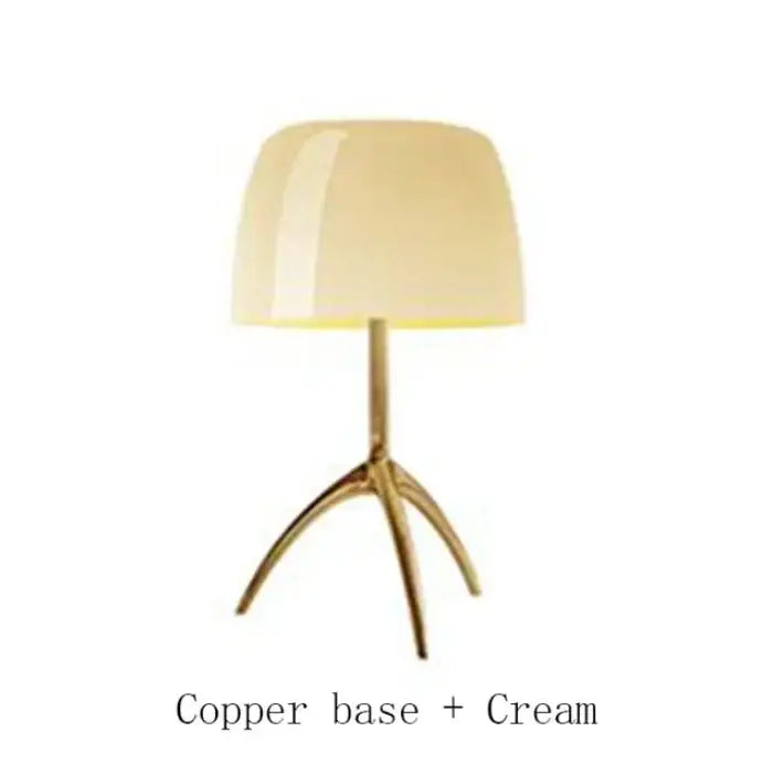 Cream Glass Table Lamp Italian Design
