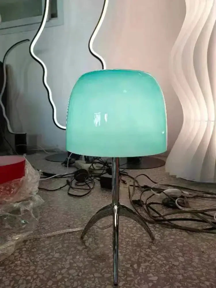Cream Glass Table Lamp Italian Design