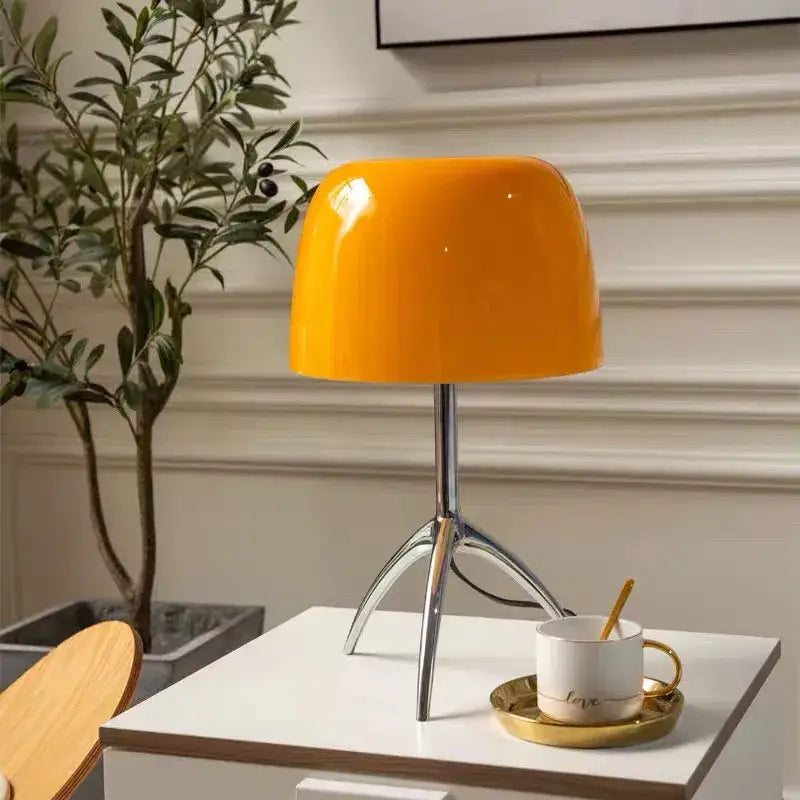 Cream Glass Table Lamp Italian Design