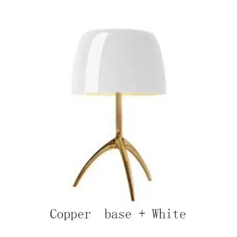 Cream Glass Table Lamp Italian Design
