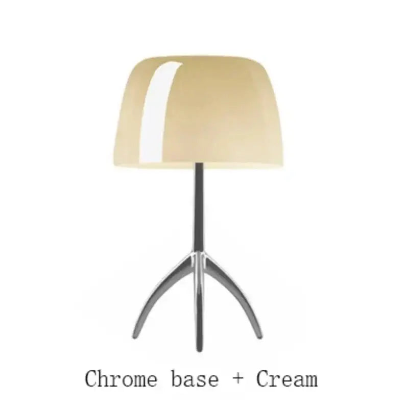 Cream Glass Table Lamp Italian Design