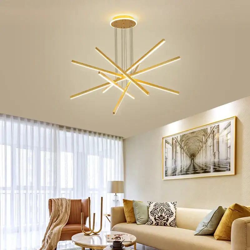Gold Luminous Ceiling Chandelier