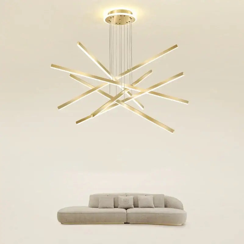 Gold Luminous Ceiling Chandelier