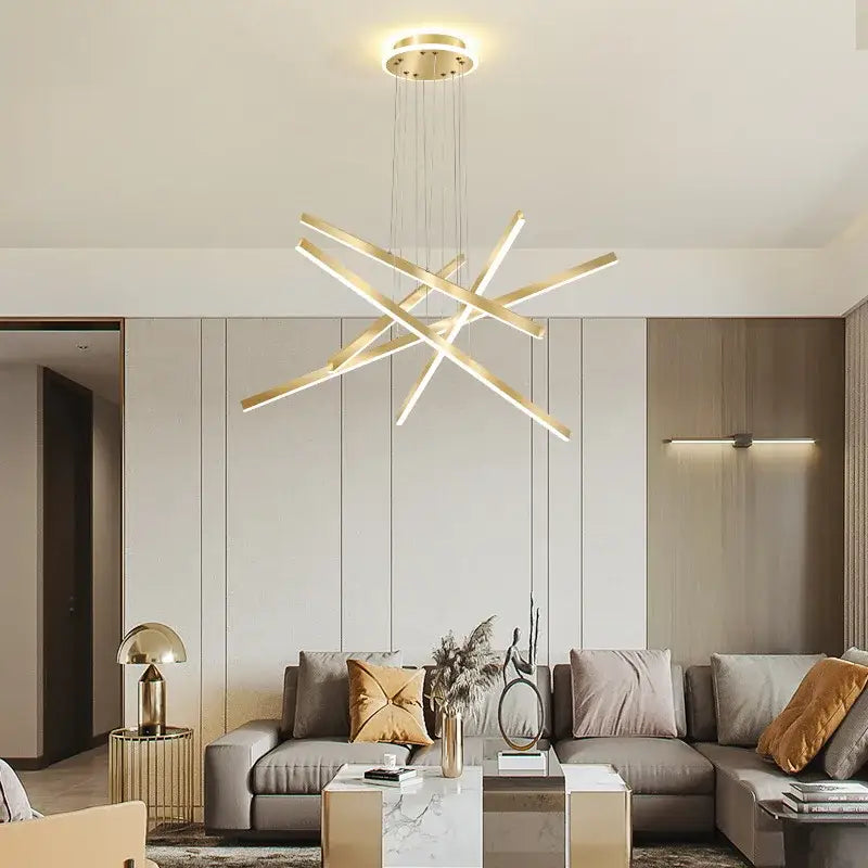 Gold Luminous Ceiling Chandelier