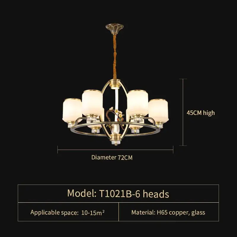 Gold Jade Chandelier 35-Head 150cm