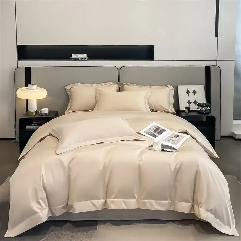 Silver Gray Satin Duvet