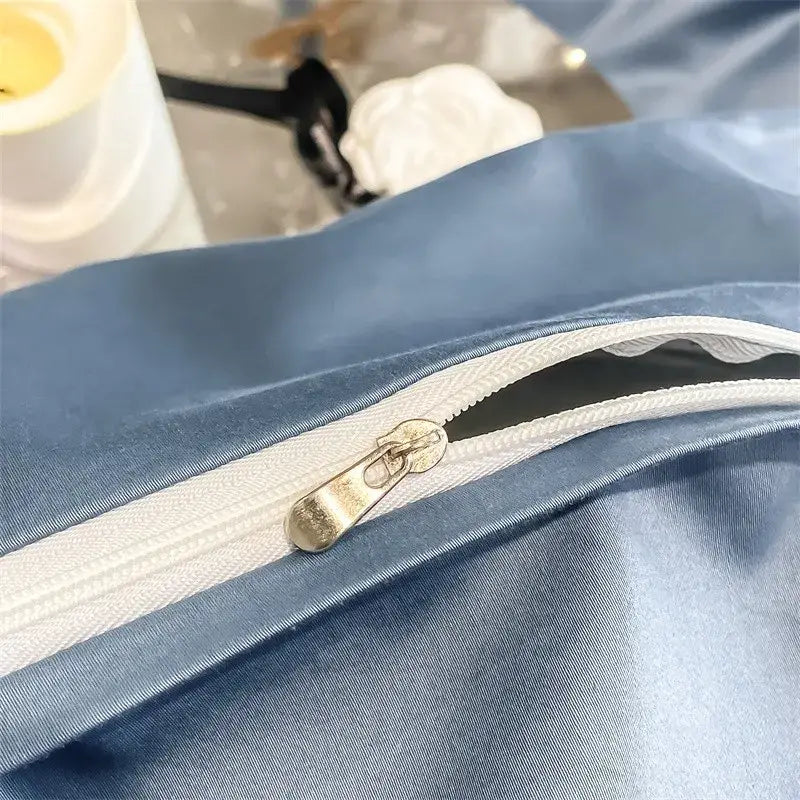 Gray Satin Bedding Set
