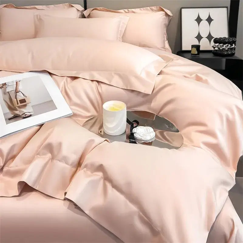 Gray Satin Bedding Set