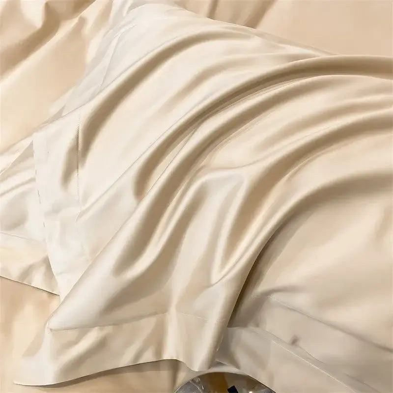 Sky Blue Satin Bedding Set