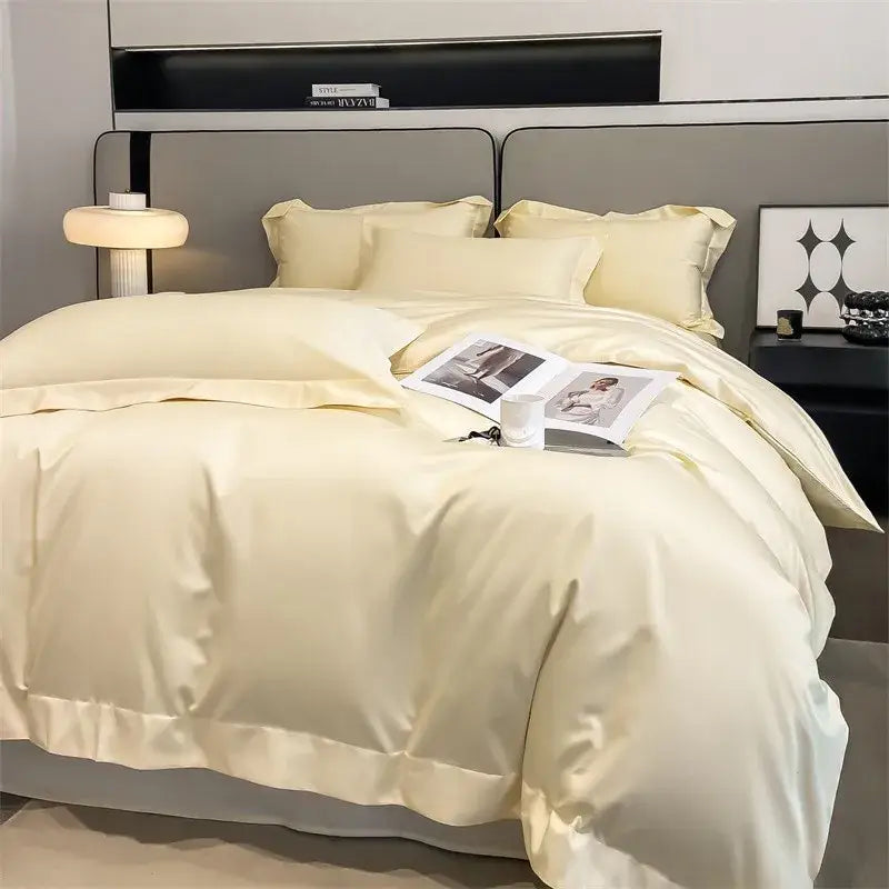 Taupe Satin Duvet Set
