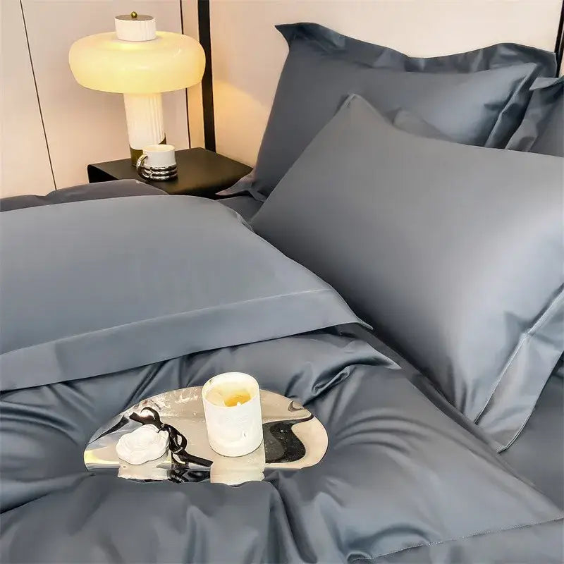 Slate Blue Cotton Bedding
