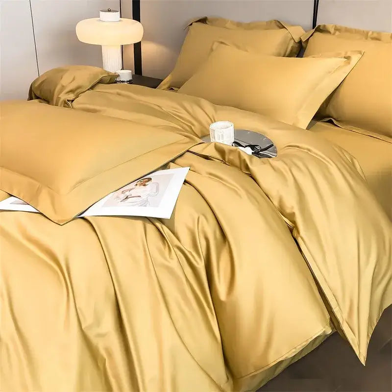 Gray Satin Bedding Set