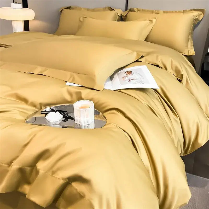 Silver Gray Satin Duvet
