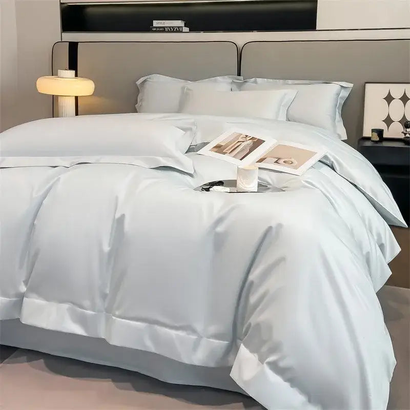 Gray Satin Bedding Set