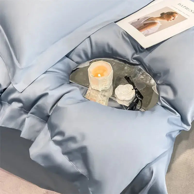 Mustard Satin Duvet Set