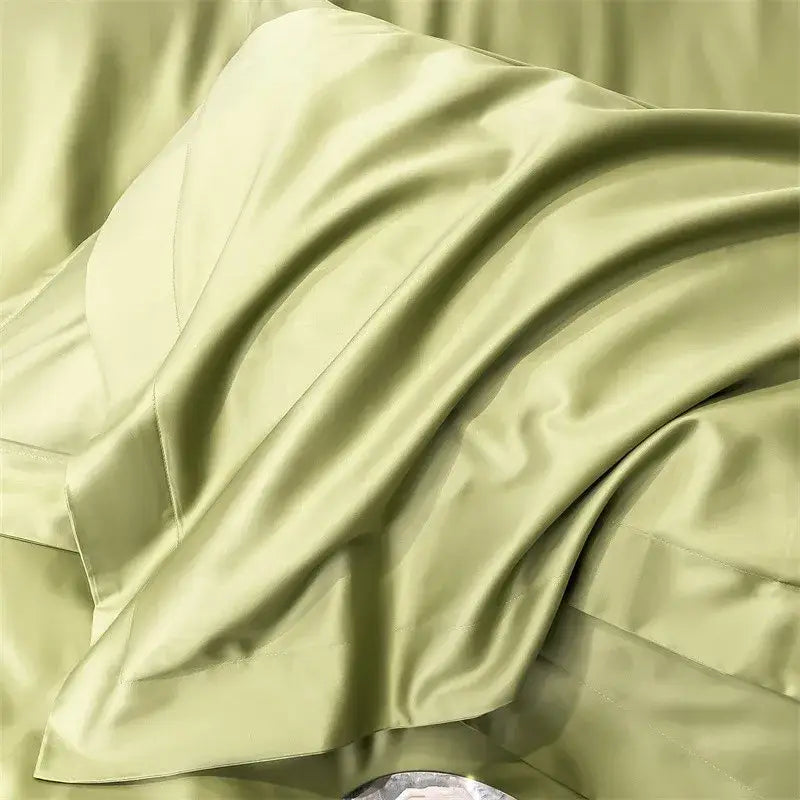 Silver Gray Satin Duvet