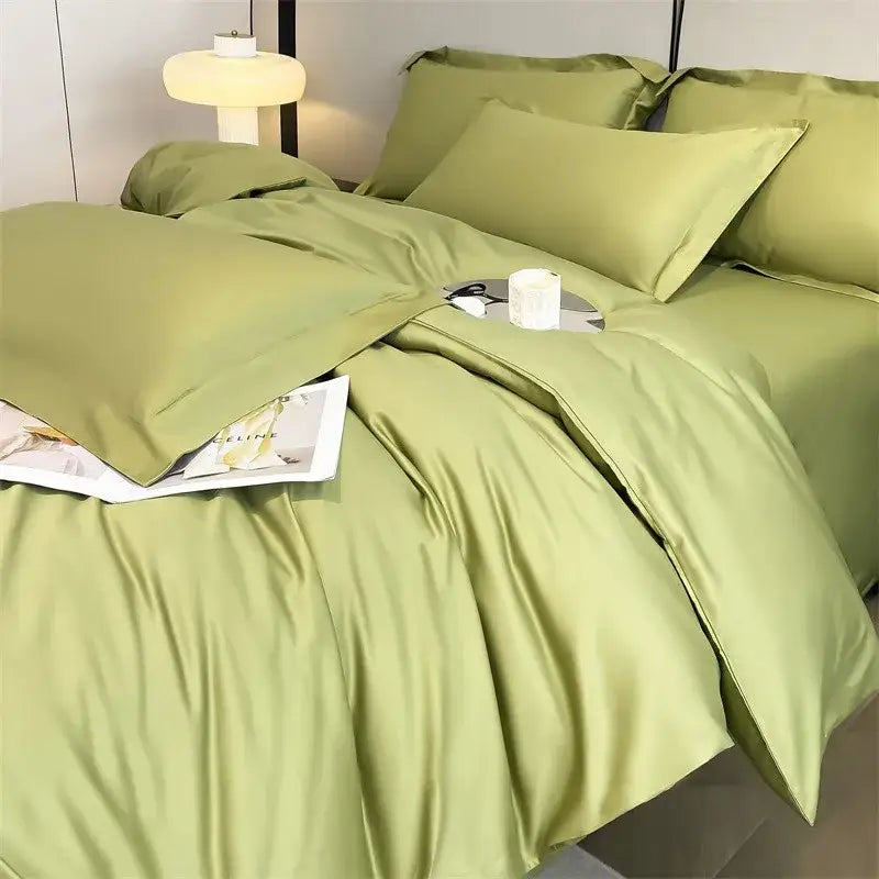 Gray Satin Bedding Set
