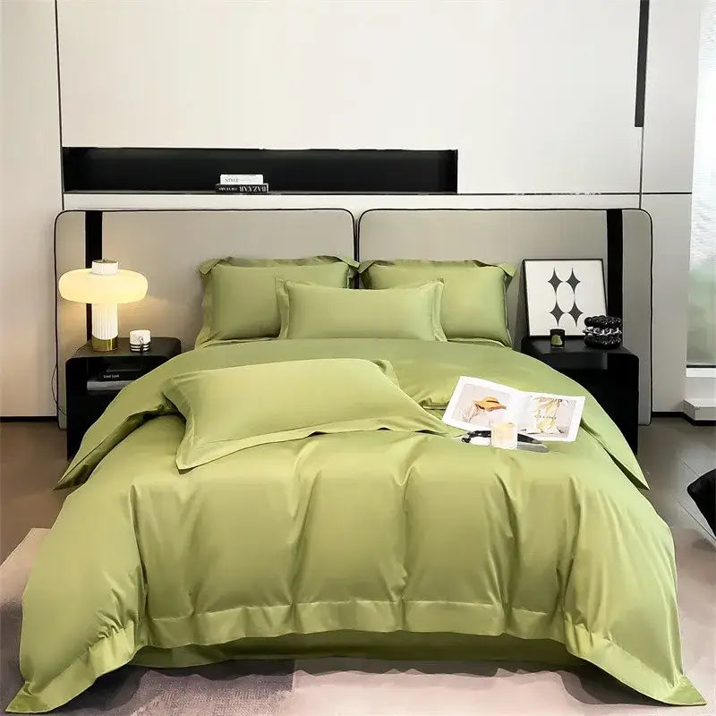 Gray Satin Duvet Cover
