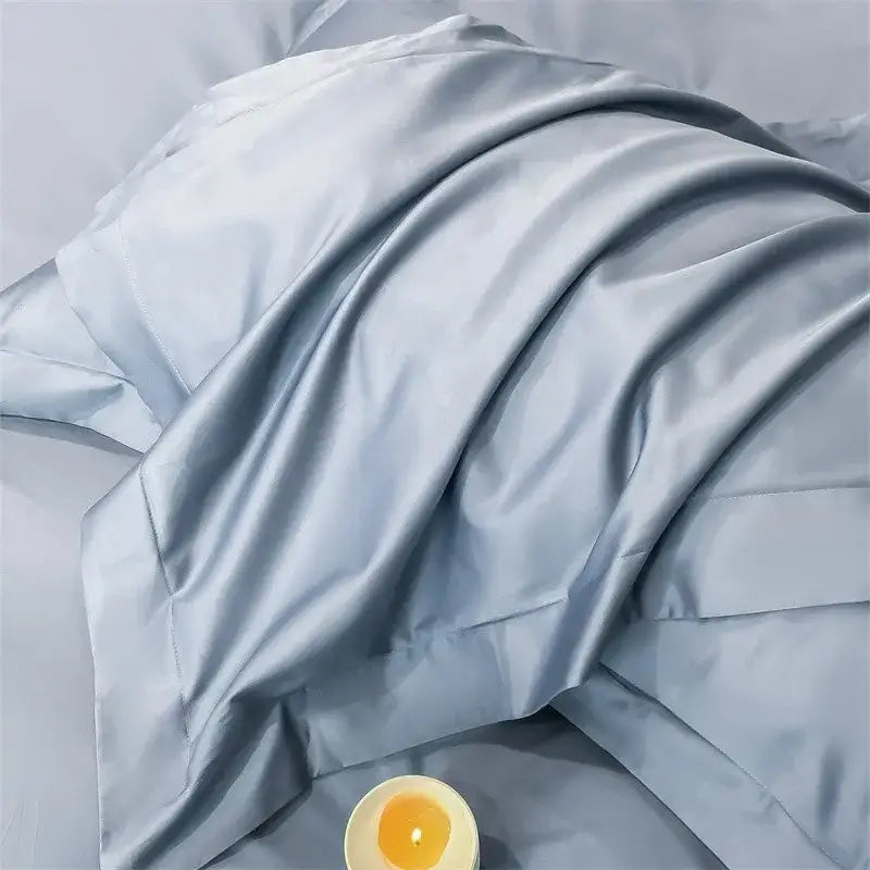 Gray Satin Bedding Set