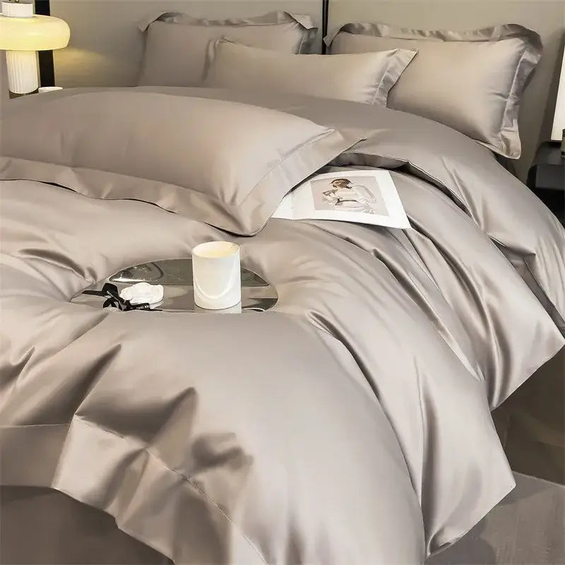 Mustard Satin Duvet Set