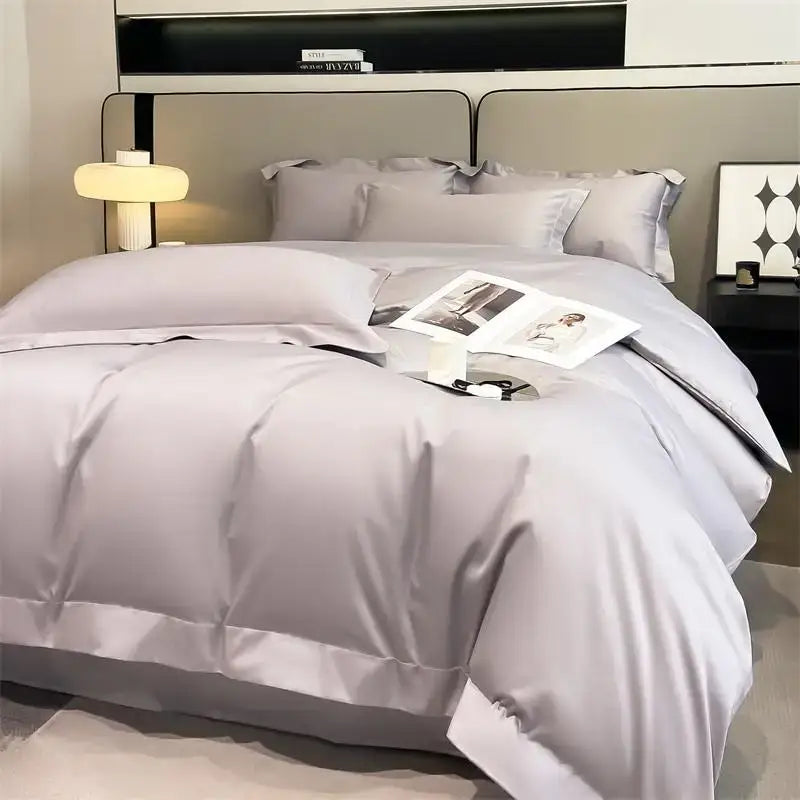 Gray Satin Bedding Set