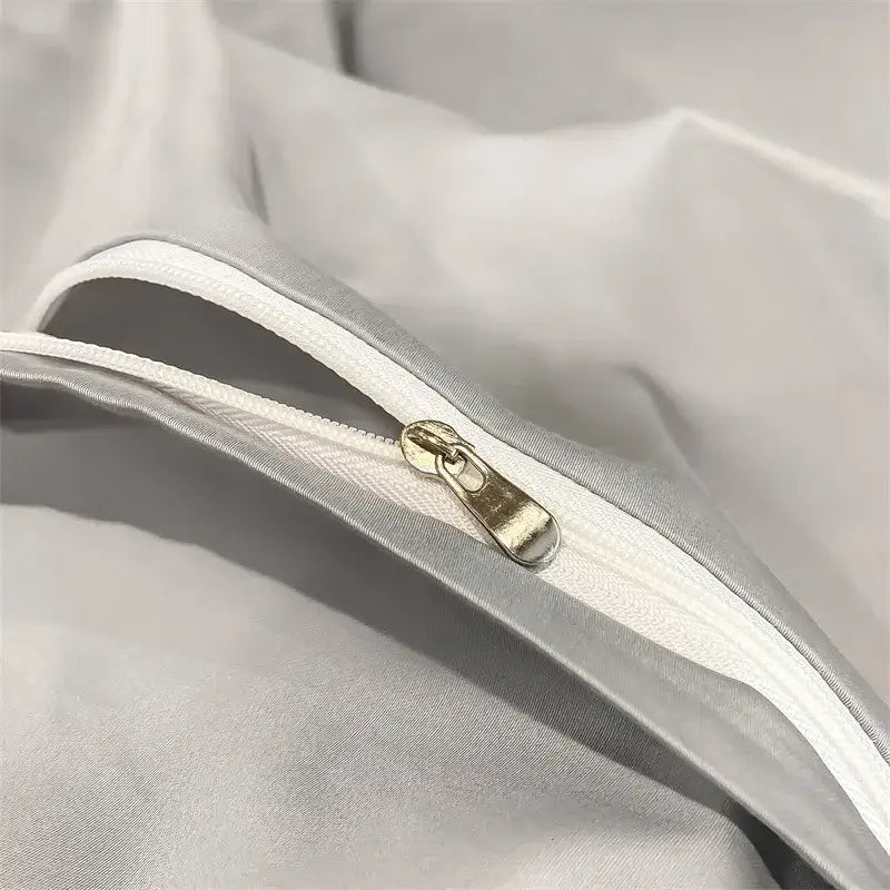 Sky Blue Satin Bedding Set