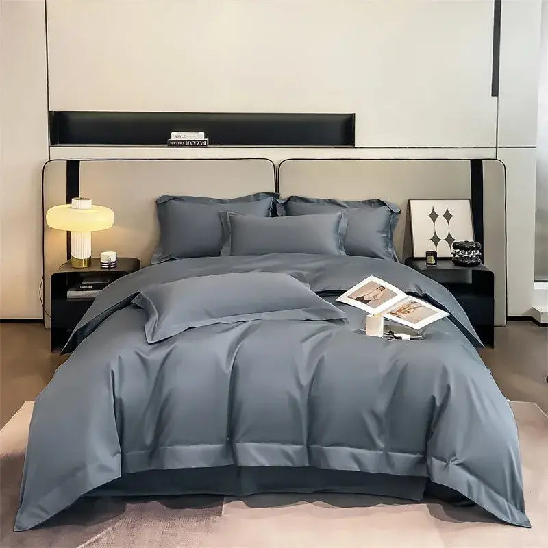 Gray Satin Bedding Set