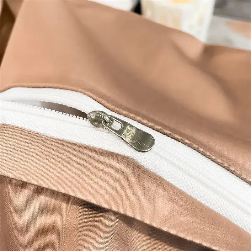 Mustard Satin Duvet Set