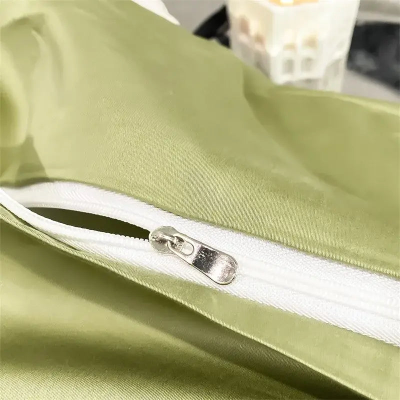 Pale Blue Satin Duvet Set
