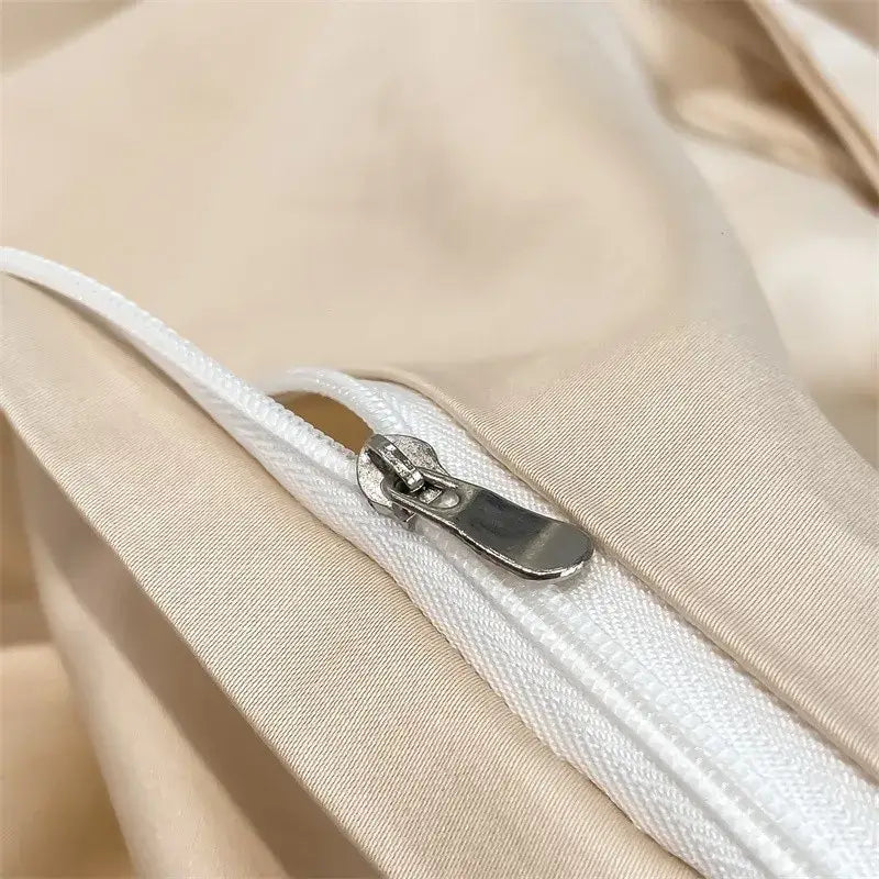 Silver Gray Satin Duvet