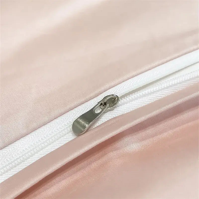 Sky Blue Satin Bedding Set