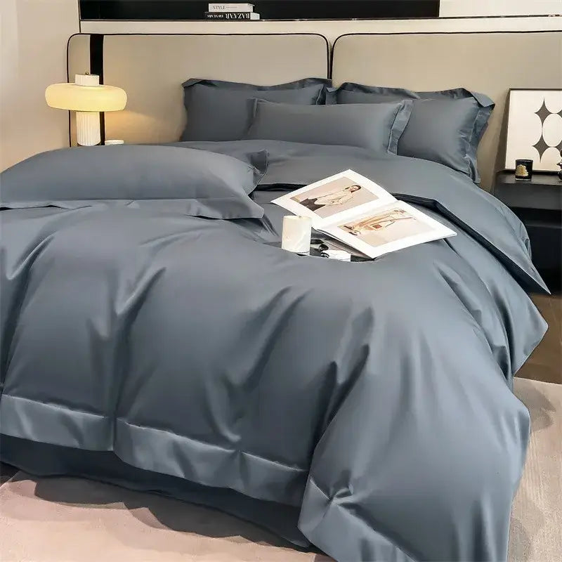 Slate Blue Cotton Bedding