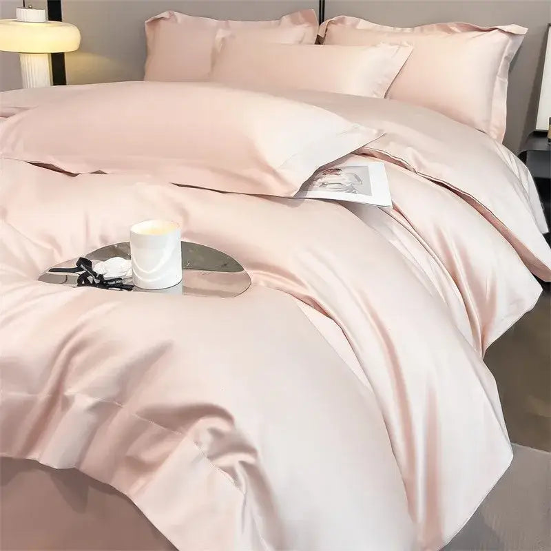 Silver Gray Satin Duvet