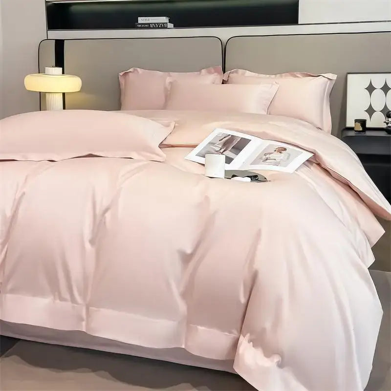 Silver Gray Satin Duvet