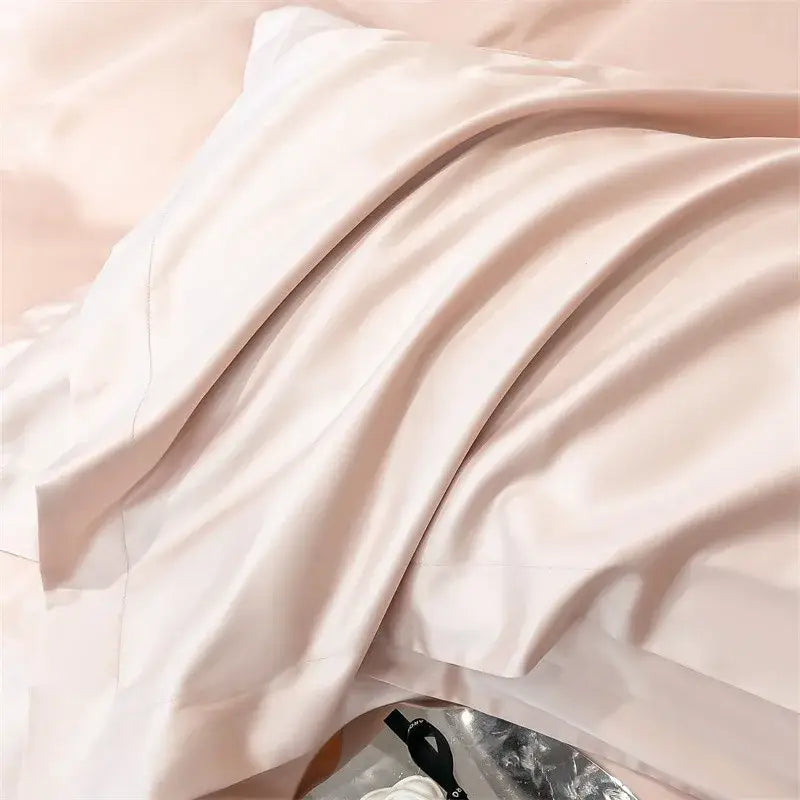 Sky Blue Satin Bedding Set