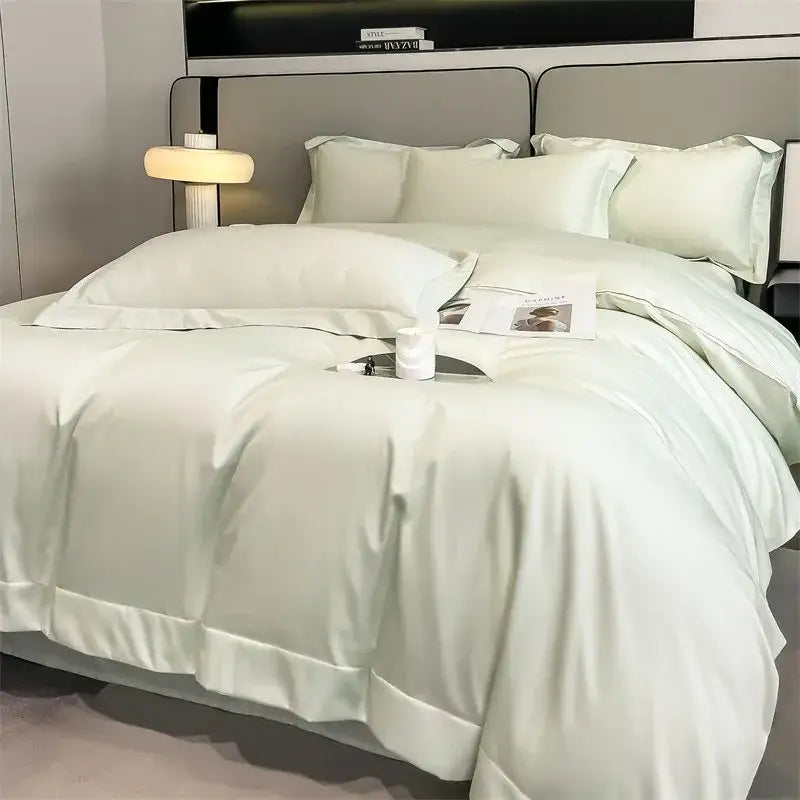 Gray Satin Bedding Set