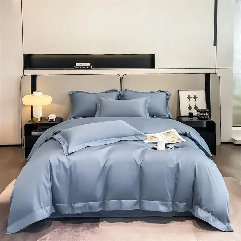 Gray Satin Bedding Set
