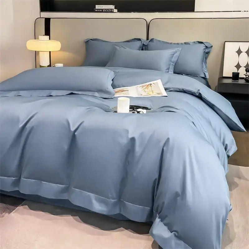 Silver Gray Satin Duvet