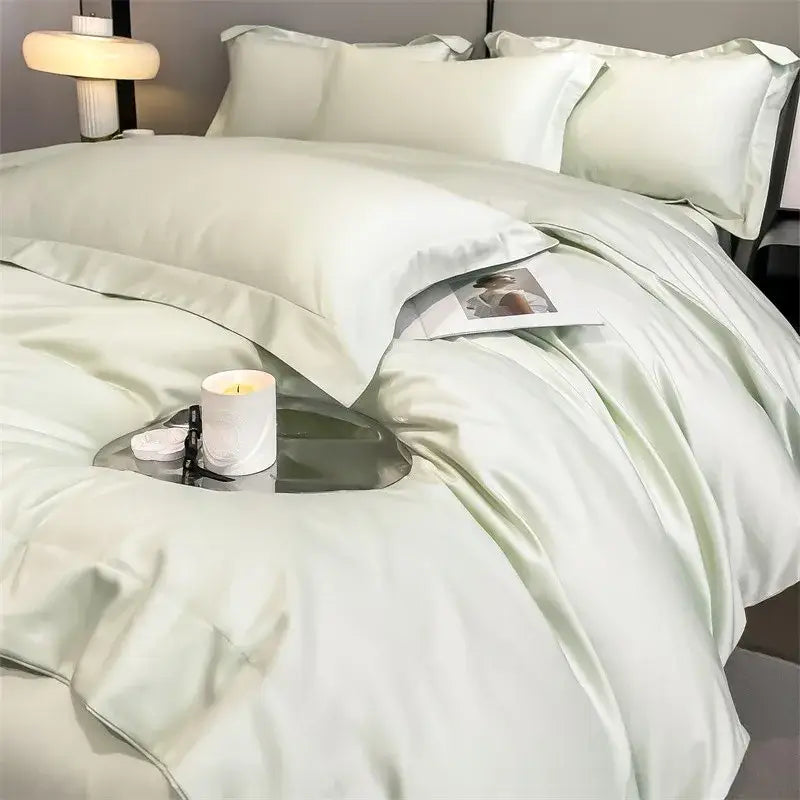 Mustard Satin Duvet Set