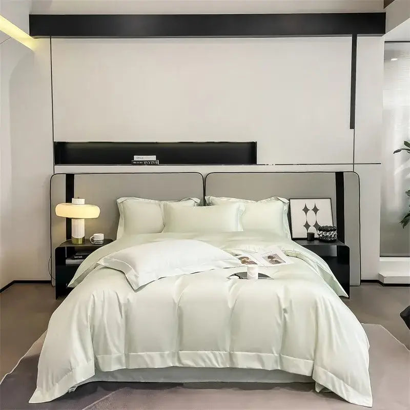 Gray Satin Bedding Set