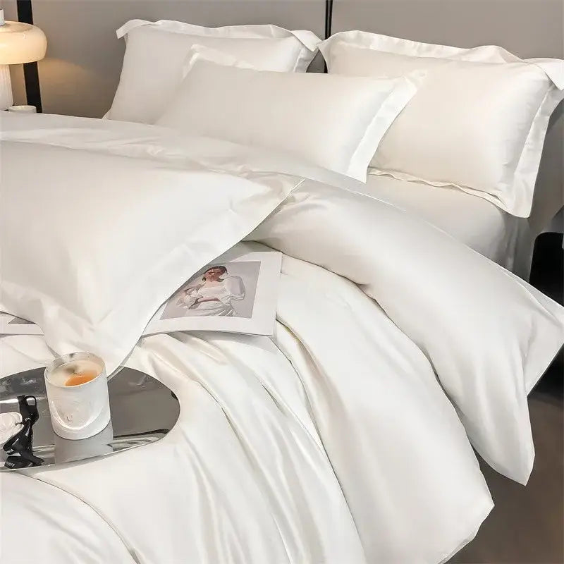 Taupe Satin Duvet Set
