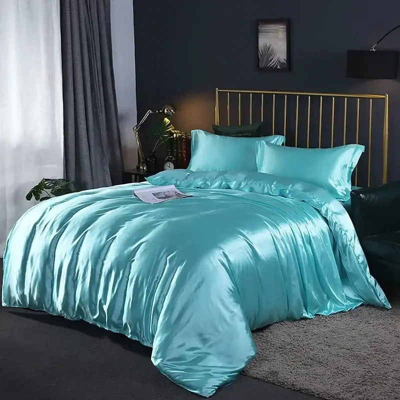 Olive Satin Duvet Set