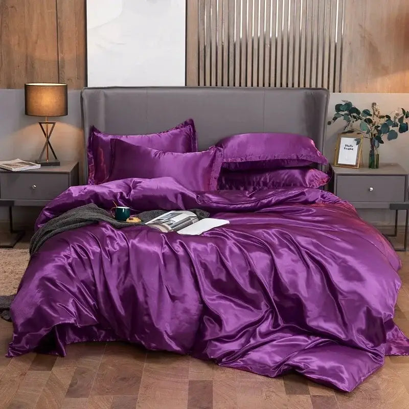 Royal Blue Satin Bedding