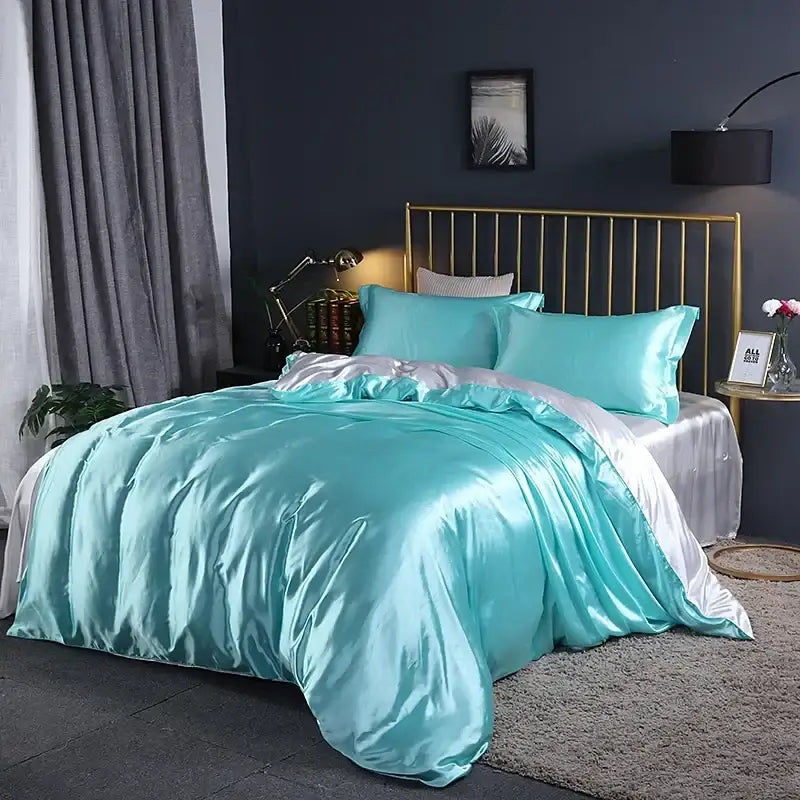Royal Blue Satin Bedding