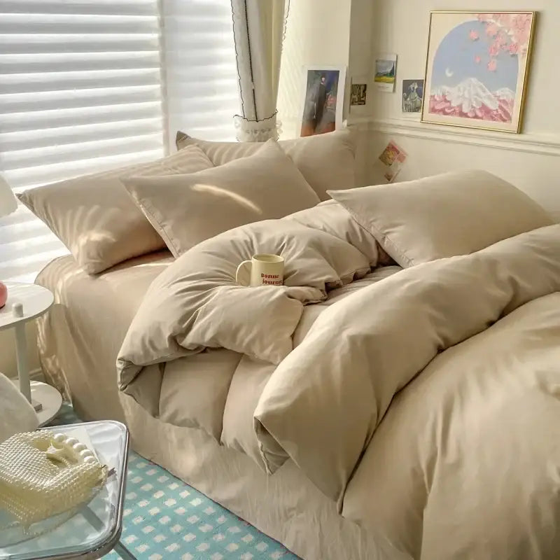 Gray Cotton Duvet Set