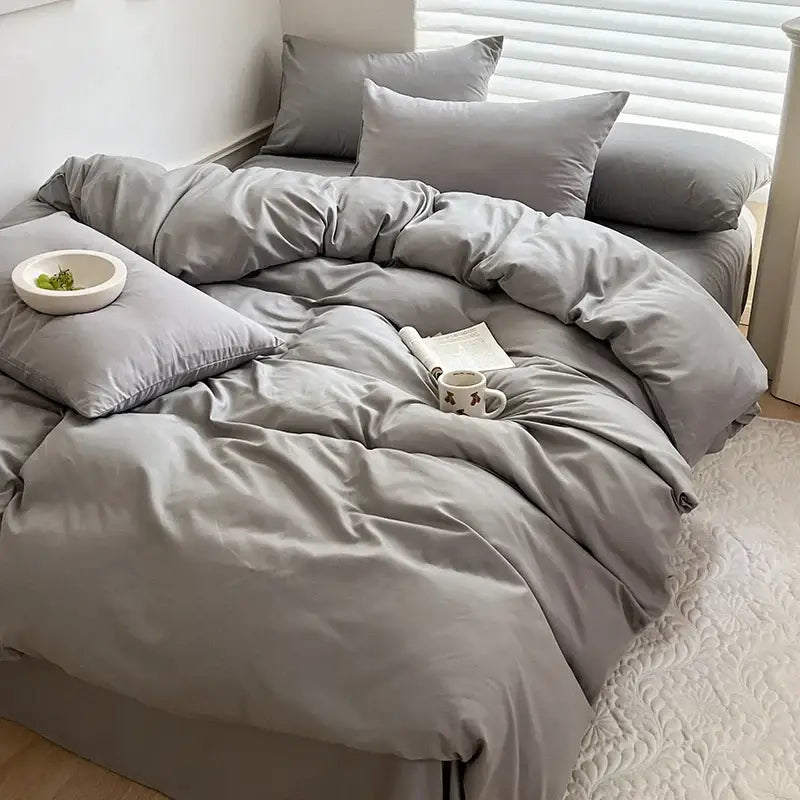 Dark Gray Cotton Bedding